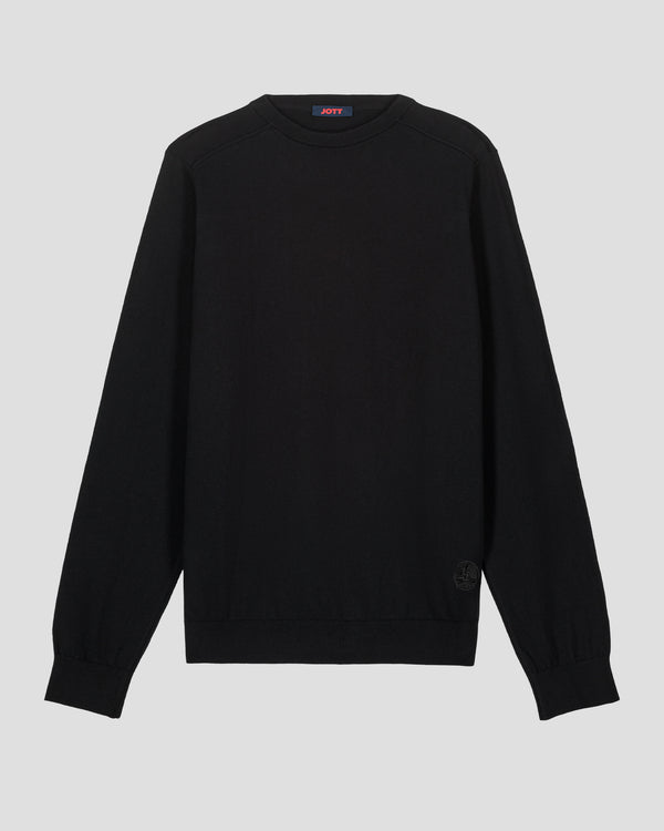 Jott Pull En Maille Col Rond Noir Hadrien