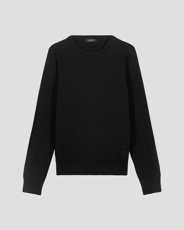 Jott Pull En Maille Col Rond Noir Heloise