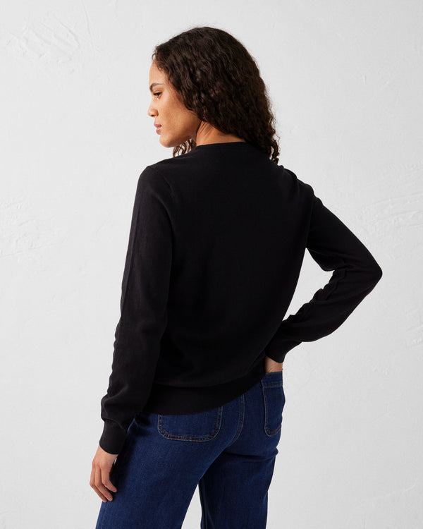 Jott Pull En Maille Col Rond Noir Heloise