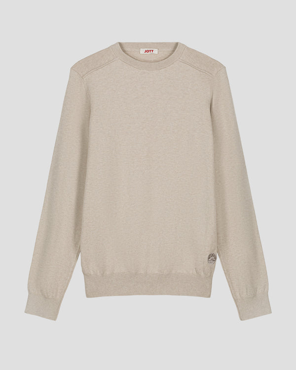Jott Pull En Maille Col Rond Sable Hadrien