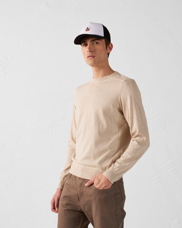 jott Pull en maille col rond Sable Hadrien