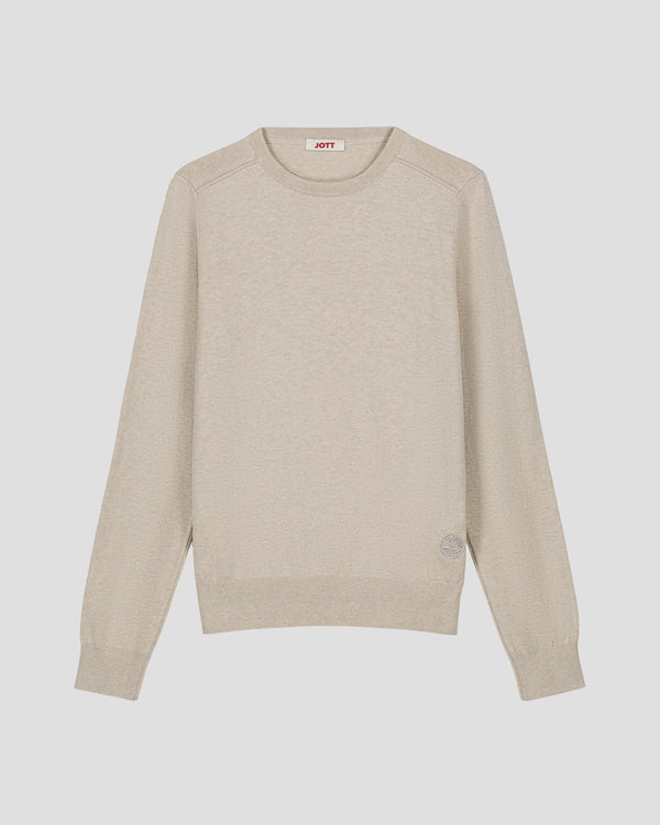 Jott Pull En Maille Col Rond Sable Heloise