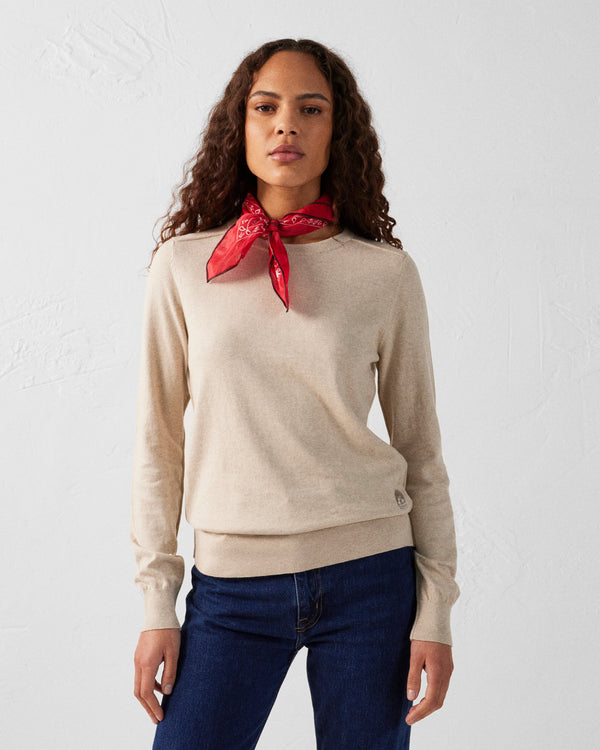 Jott Pull En Maille Col Rond Sable Heloise