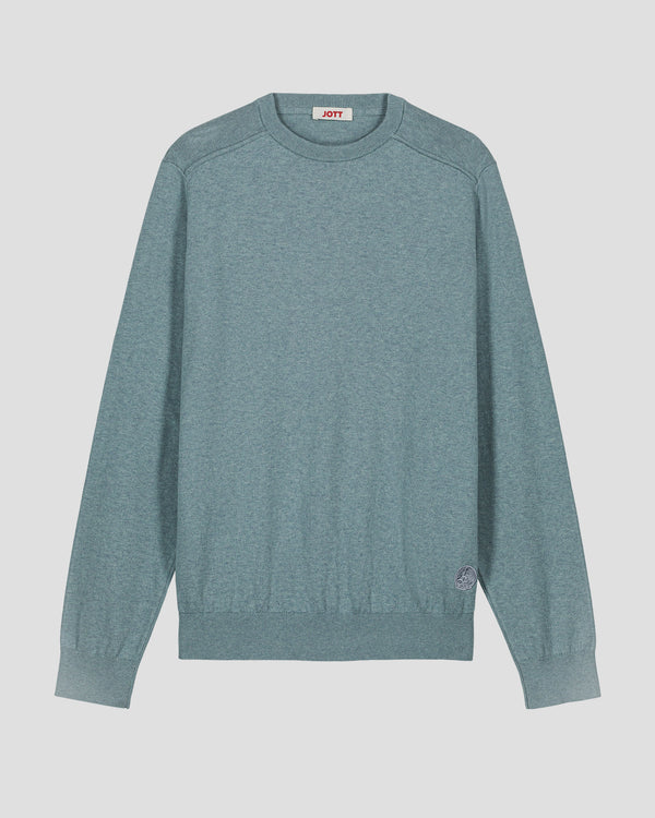 Jott Pull En Maille Col Rond Vert Minéral Hadrien