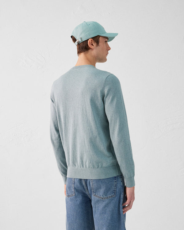 Jott Pull En Maille Col Rond Vert Minéral Hadrien
