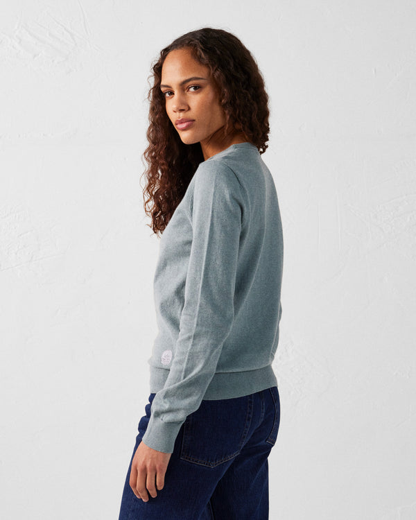 Jott Pull En Maille Col Rond Vert Minéral Heloise