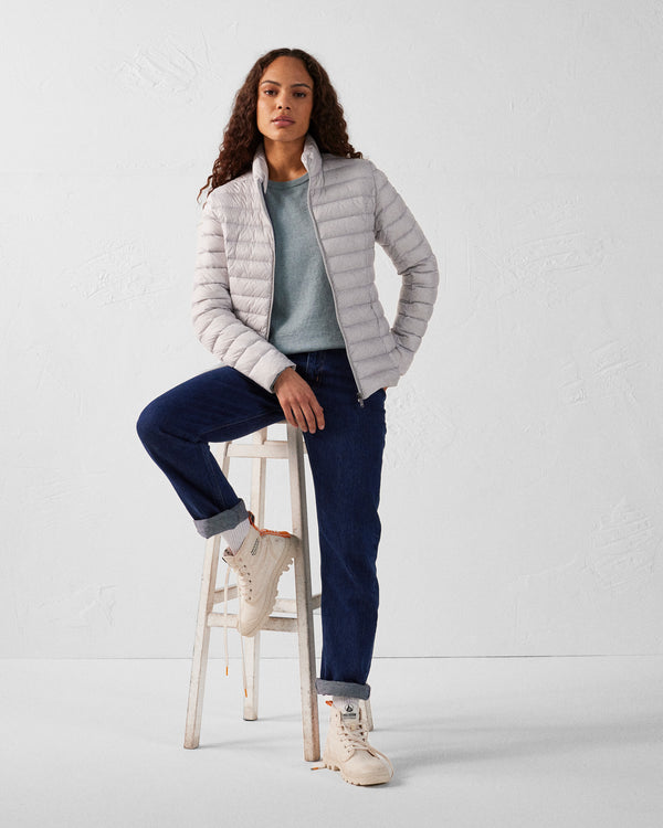 jott Pull en maille col rond Vert minéral Heloise