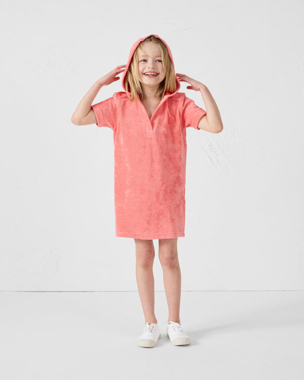 Jott Robe éponge à Capuche Corail Enfant Flamingo