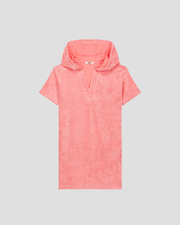 Jott Robe éponge à Capuche Corail Enfant Flamingo