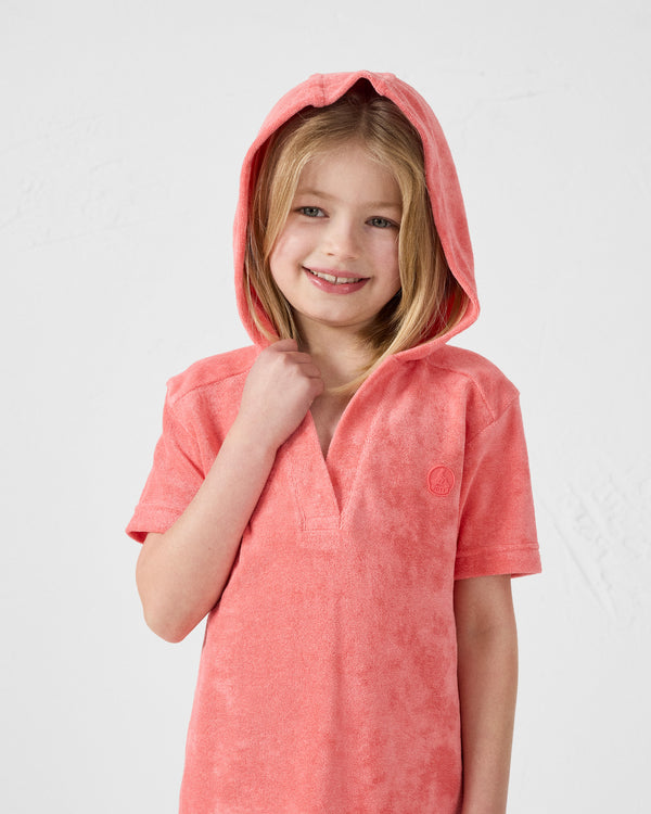 Jott Robe éponge à Capuche Corail Enfant Flamingo