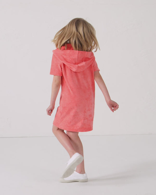 jott Robe éponge à capuche Corail enfant Flamingo