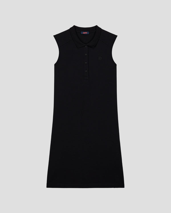 Jott Robe Polo Sans Manches Noir Tanger