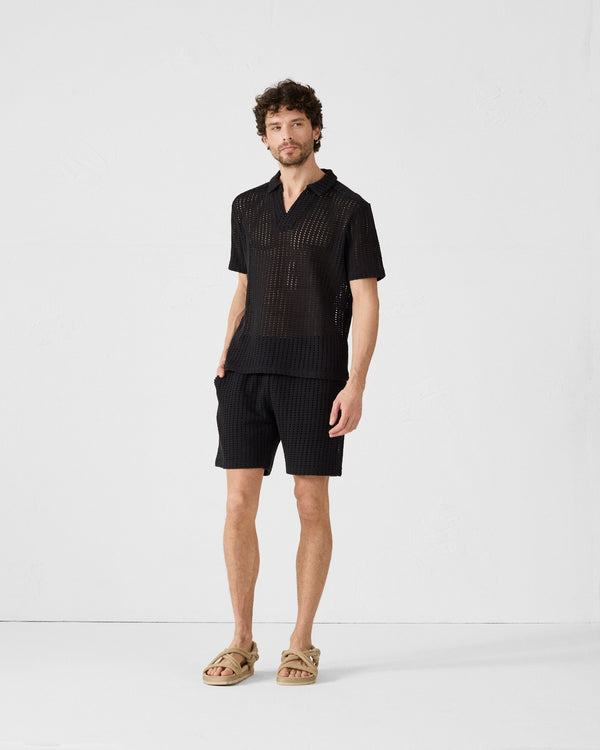 jott Short en maille de coton Noir Vittorio