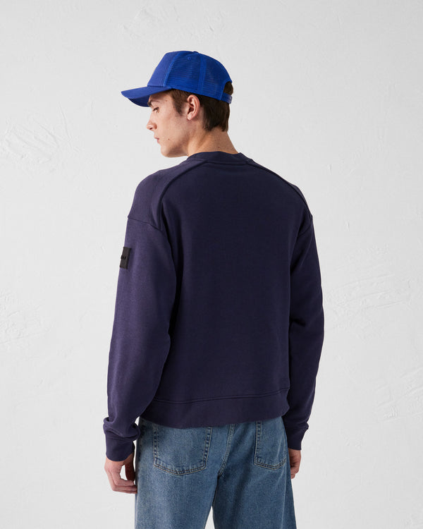 Jott Sweat Bimatière Col Rond Marine Alphonse