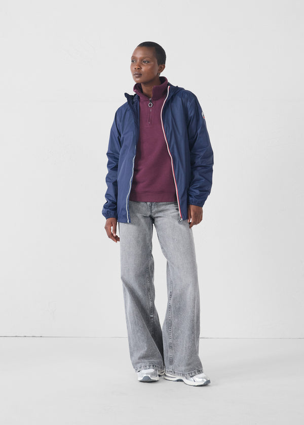 Jott Sweatshirt Demi-zippé Cerise Noire Line