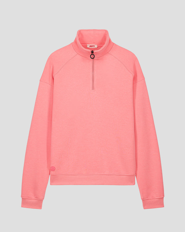 Jott Sweatshirt Demi-zippé Fuchsia Vibrant Line