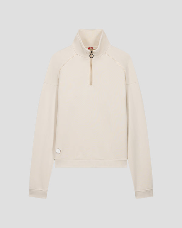 Jott Sweatshirt Demi-zippé Naturel Line