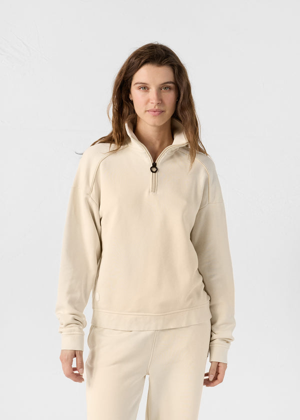 Jott Sweatshirt Demi-zippé Naturel Line