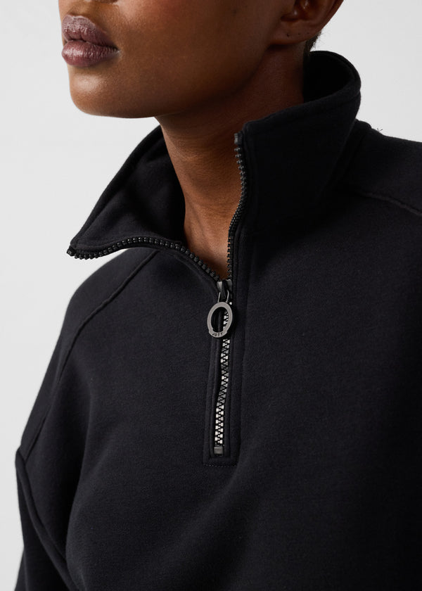 Jott Sweatshirt Demi-zippé Noir Line