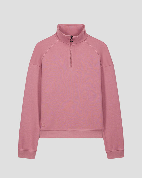 Jott Sweatshirt Demi-zippé Rose Antique Line