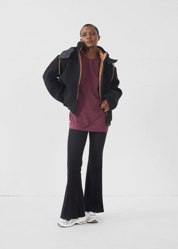 Jott T-Shirt à Col Rond Cerise Noire Andrea