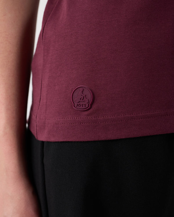 Jott T-Shirt à Col Rond Cerise Noire Lucia