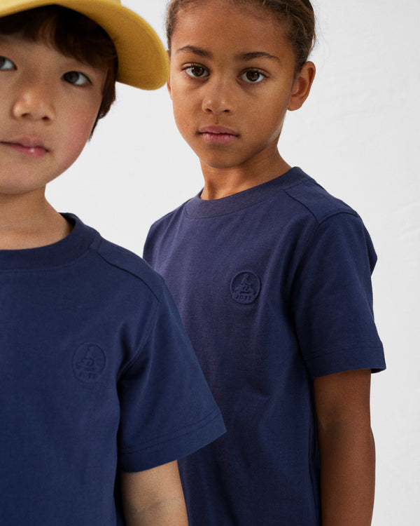 Jott T-shirt Col Rond Enfant En Coton Marine Prado