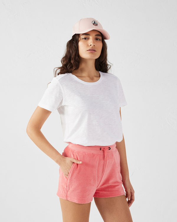 jott T-shirt col rond femme en coton Blanc Angela