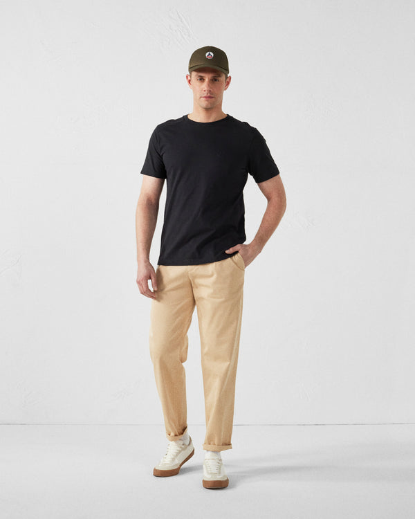 jott T-shirt col rond homme en coton Noir Pedro