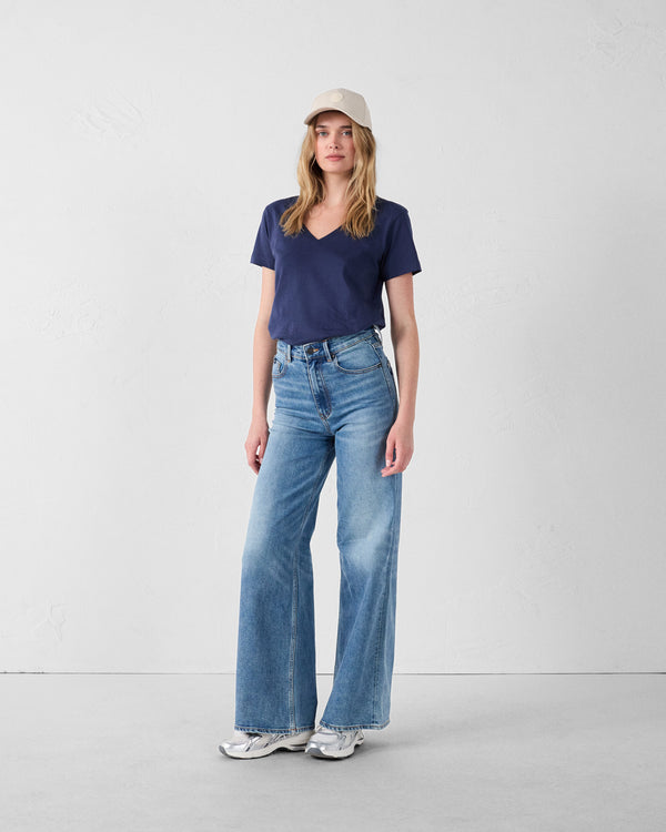 jott T-Shirt col V Marine Sofy