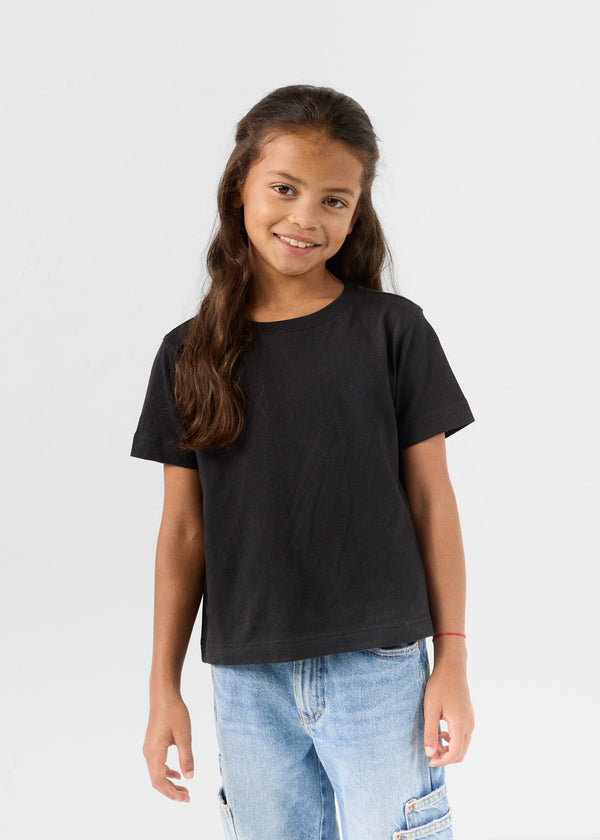 Jott T-shirt Enfant à Col Rond Noir Pio