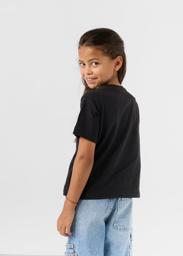 Jott T-shirt Enfant à Col Rond Noir Pio