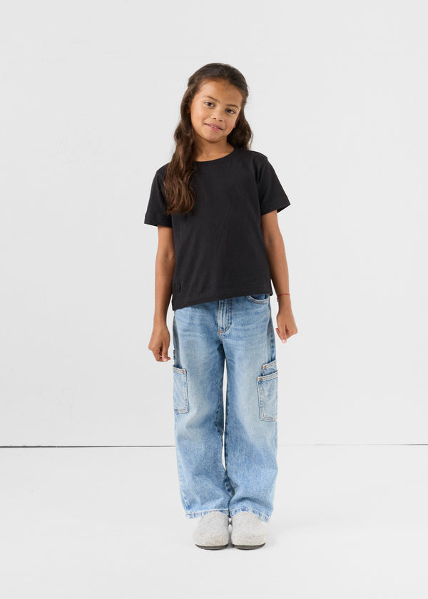 jott T-shirt enfant à col rond Noir Pio