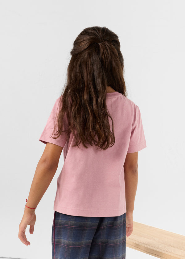 Jott T-shirt Enfant à Col Rond Rose Antique Pio