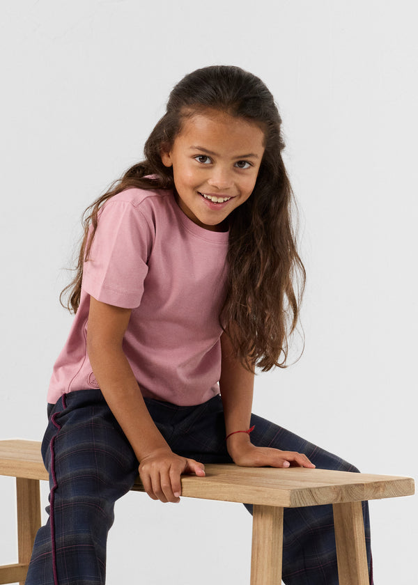 jott T-shirt enfant à col rond Rose antique Pio