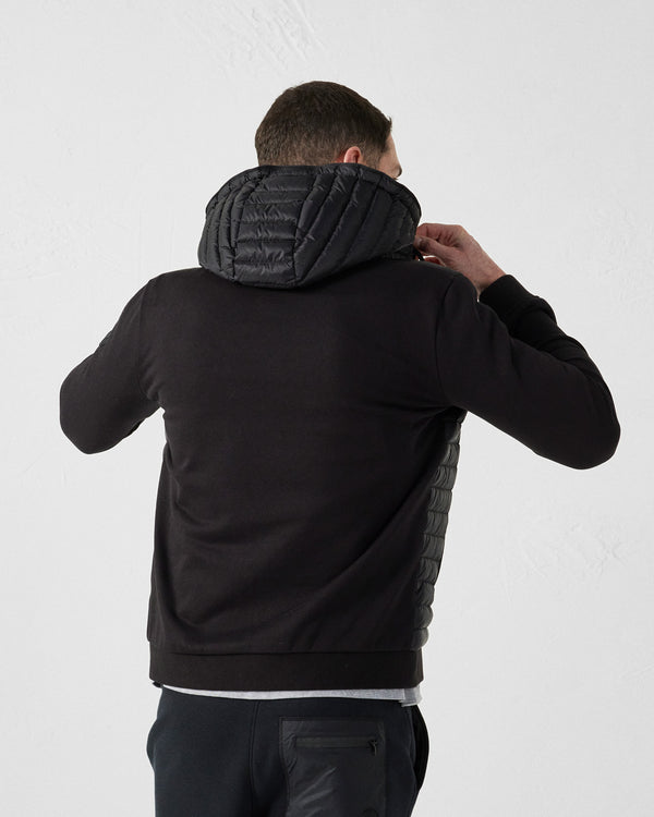 Jott Veste Bi-matière à Capuche Noir Gummy 2.0