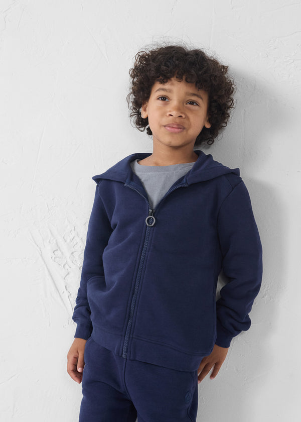 Jott Veste Enfant Zippée à Capuche Marine Arie