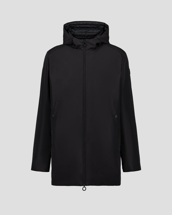 Jott Veste Longue Ultralégère à Capuche Noir Boris