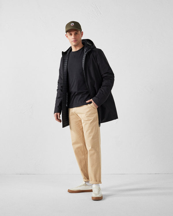 jott Veste longue ultralégère à capuche Noir Boris