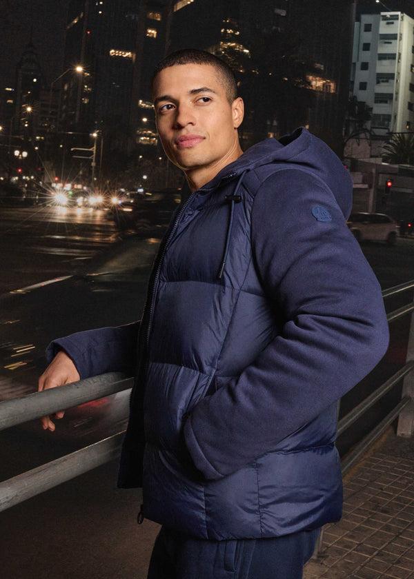 jott Veste puffer bi-matière Marine Thunder