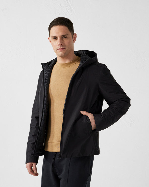 Jott Veste Ultralégère à Capuche Noir Arcadi