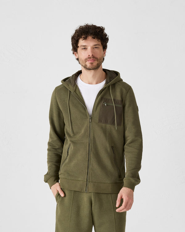 Jott Veste Zippée En Coton Army Hector