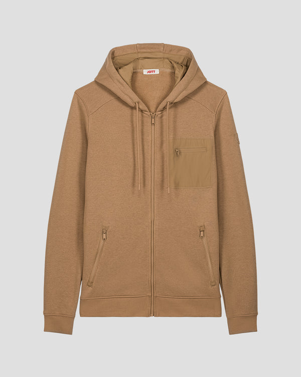 Jott Veste Zippée En Coton Fauve Hector