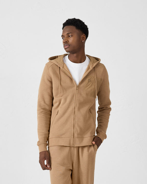 Jott Veste Zippée En Coton Fauve Hector