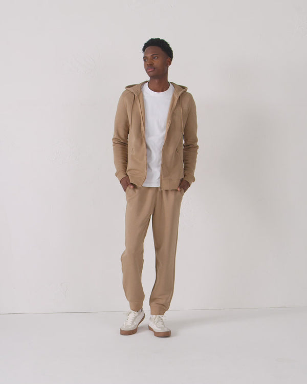 jott Veste zippée en coton Fauve Hector