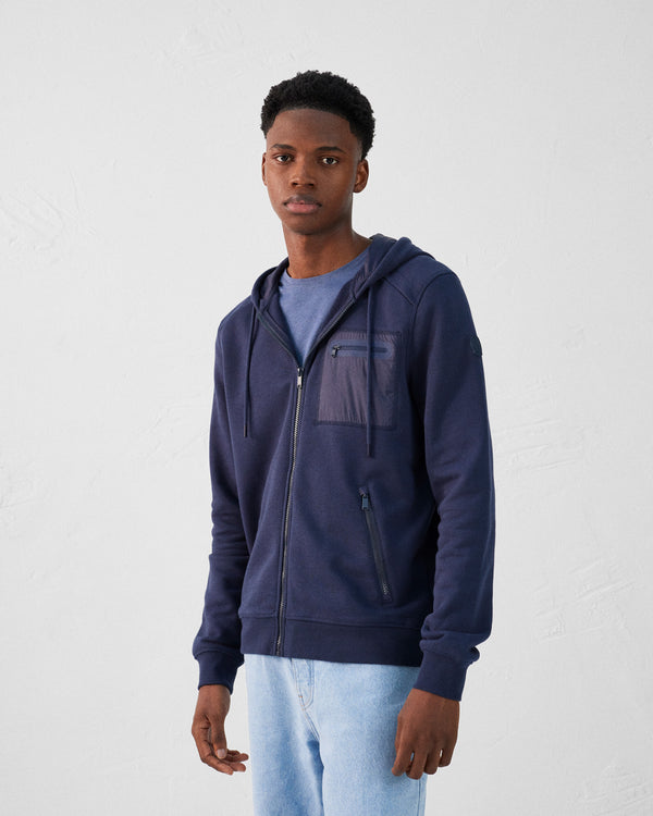 jott Veste zippée en coton Marine Hector