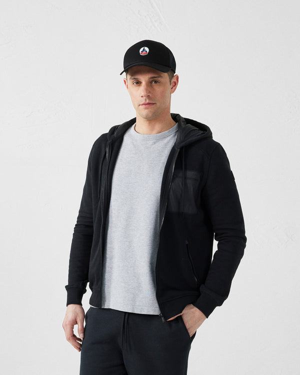 jott Veste zippée en coton Noir Hector