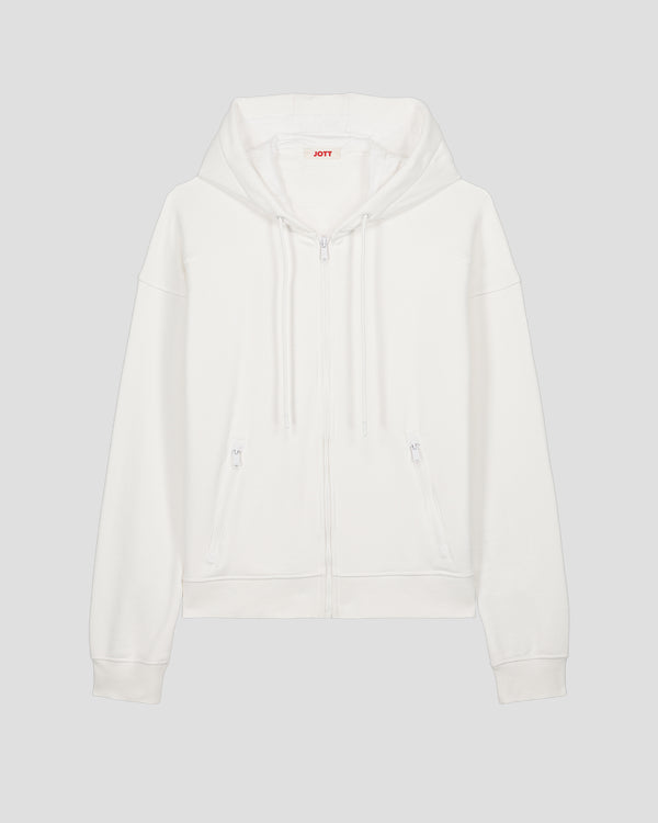 Jott Veste Zippée En Molleton Blanc Leda