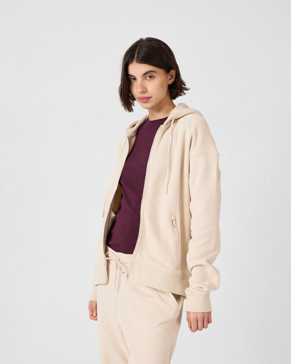 Jott Veste Zippée En Molleton Sable Leda