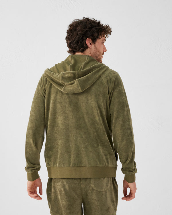 Jott Veste Zippée éponge à Capuche Army Mojave